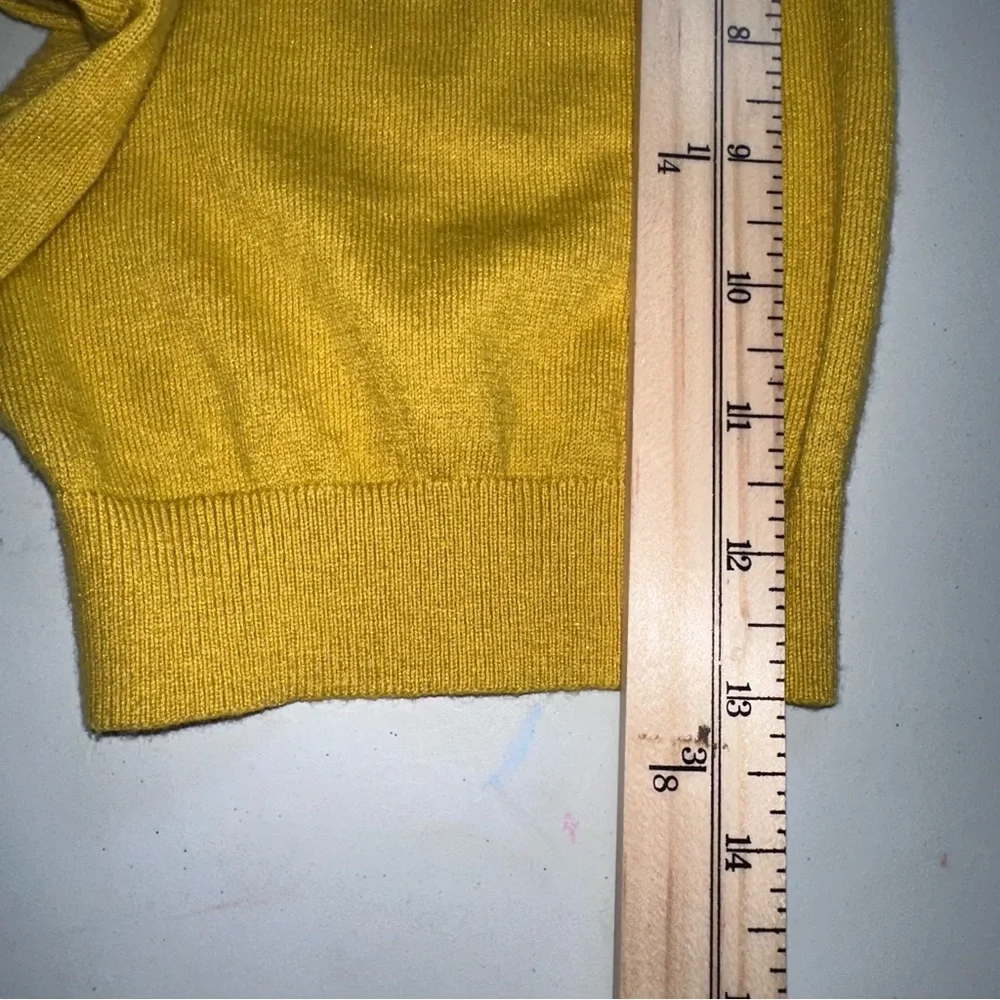 BODEN Women’s US 18 Silk Blend Cardigan Sweater Short Sleeve Yellow Soft - Picture 11 of 16